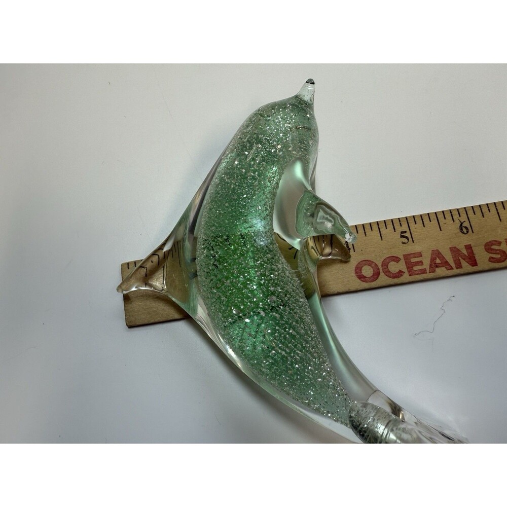 Glass Diving Swimming Dolphin Figurine - Picture 8 of 9